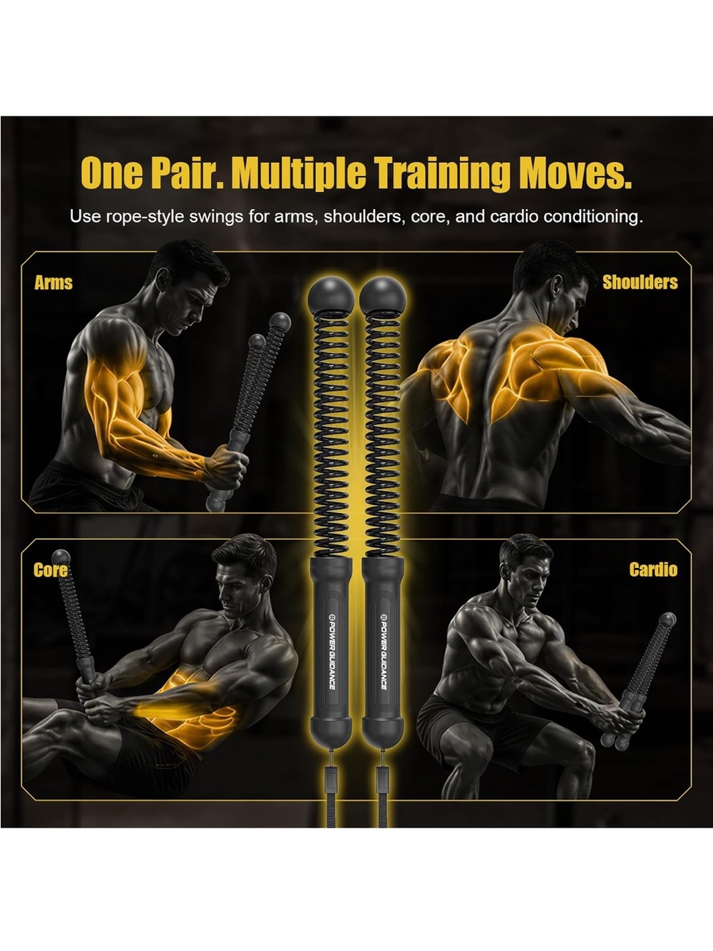 POWER GUIDANCE 2PCS Weighted Ropeless Battle Ropes - Picture 4 of 7